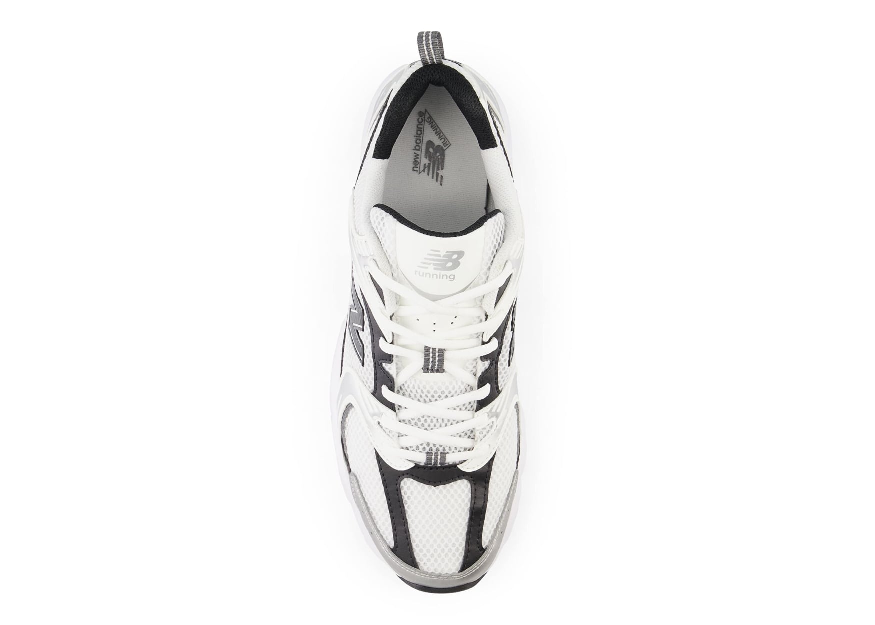 530 White Silver Metallic Black