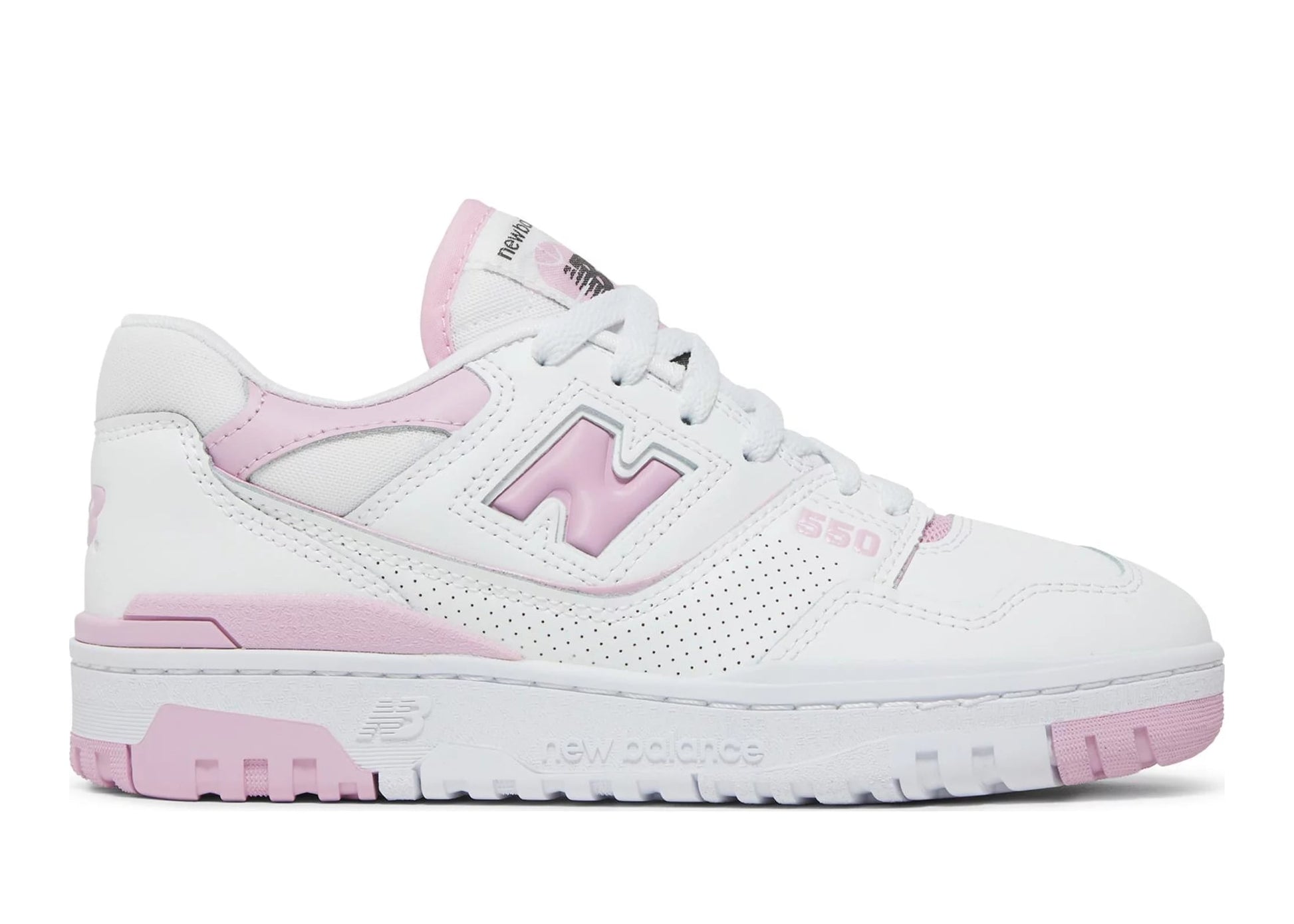 550 White Bubblegum Pink (W)
