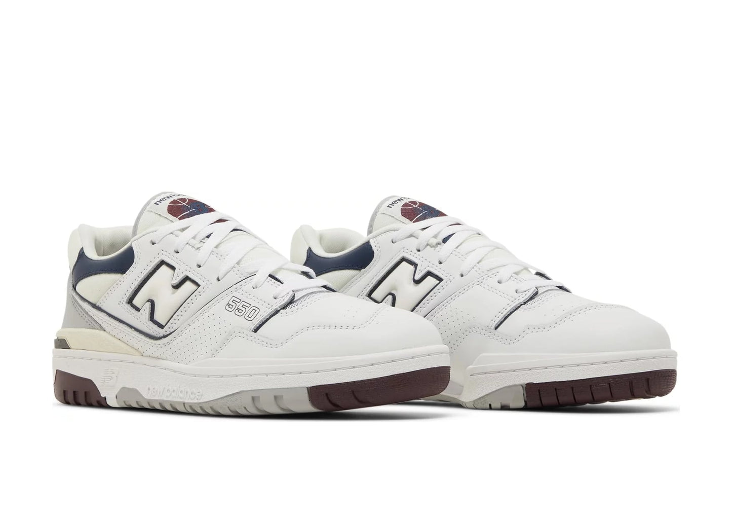 550 White Natural Indigo Burgundy