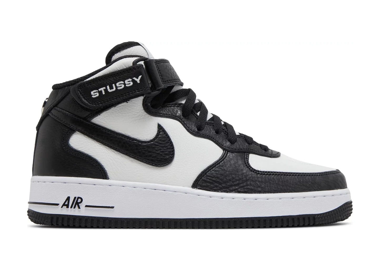 Air Force 1 Mid Stussy Light Bone Black