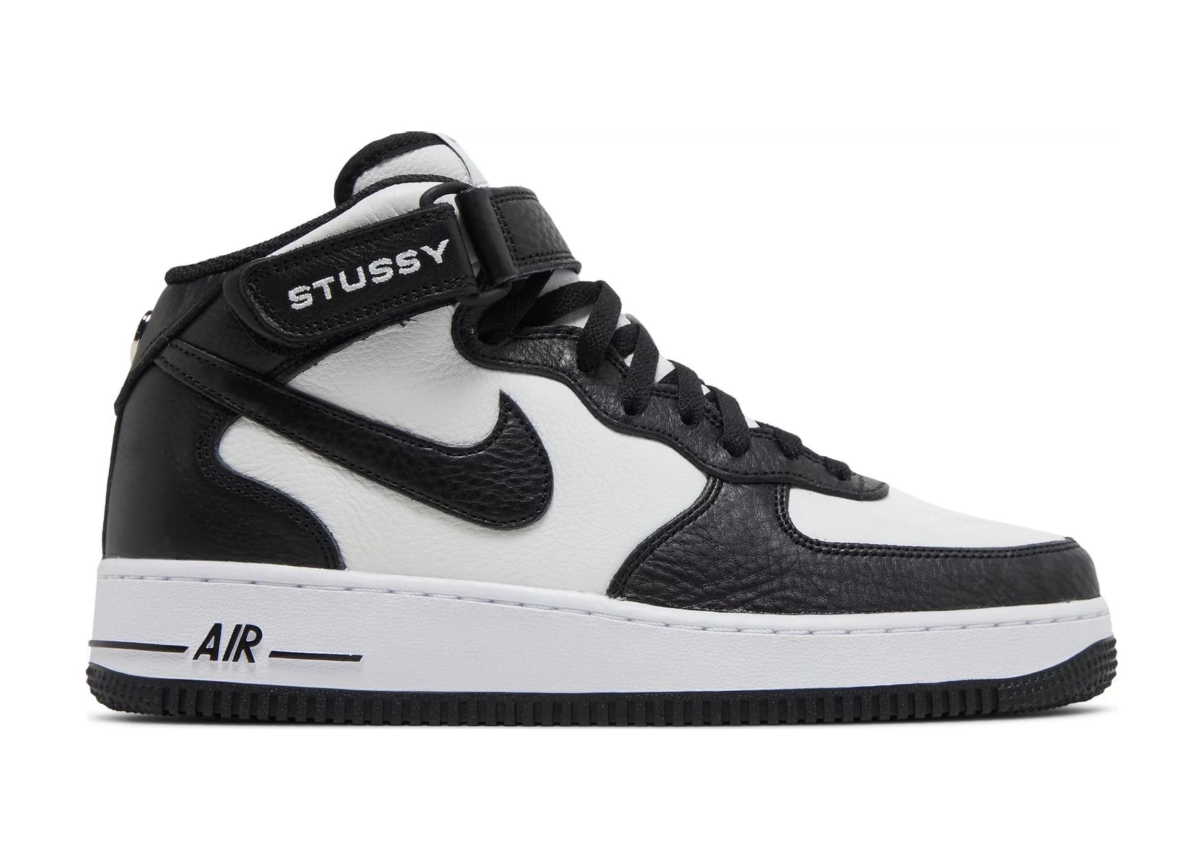 Air Force 1 Mid Stussy Light Bone Black