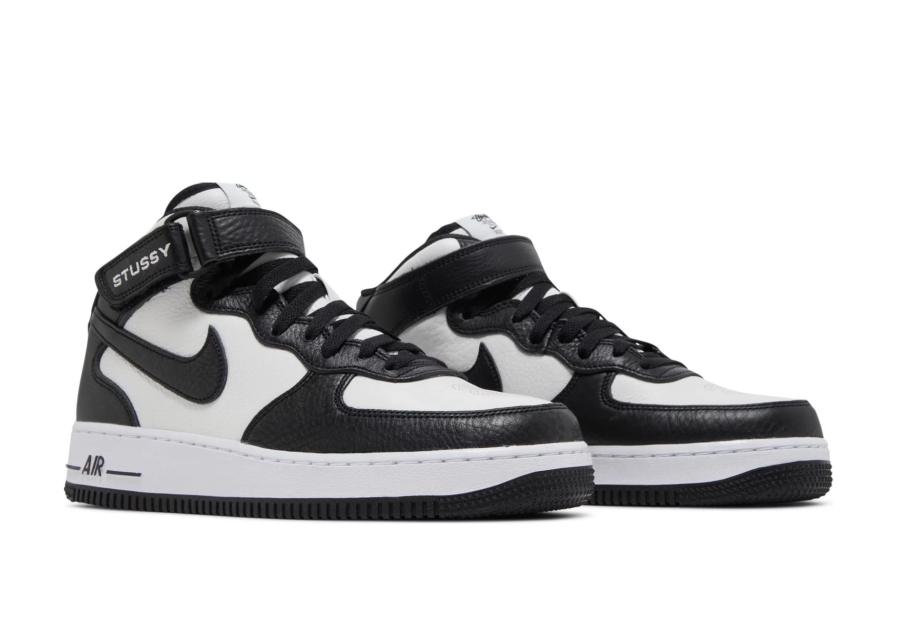 Air Force 1 Mid Stussy Light Bone Black