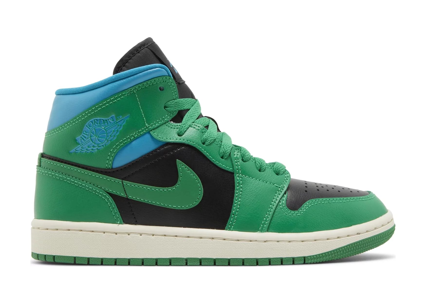 Air Jordan 1 Mid Lucky Green Aquatone (W)