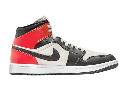 Air Jordan 1 Mid Newsprint Light Orewood Brown (W)