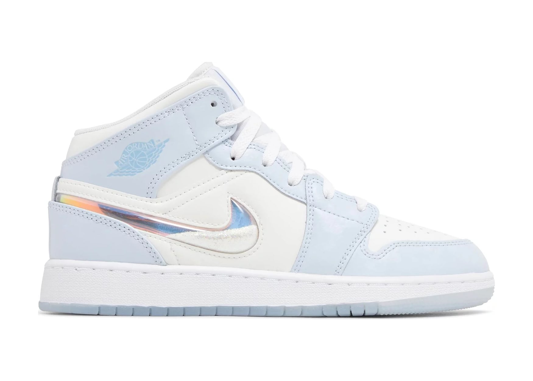 Air Jordan 1 Mid SE Glitter Swoosh (GS)