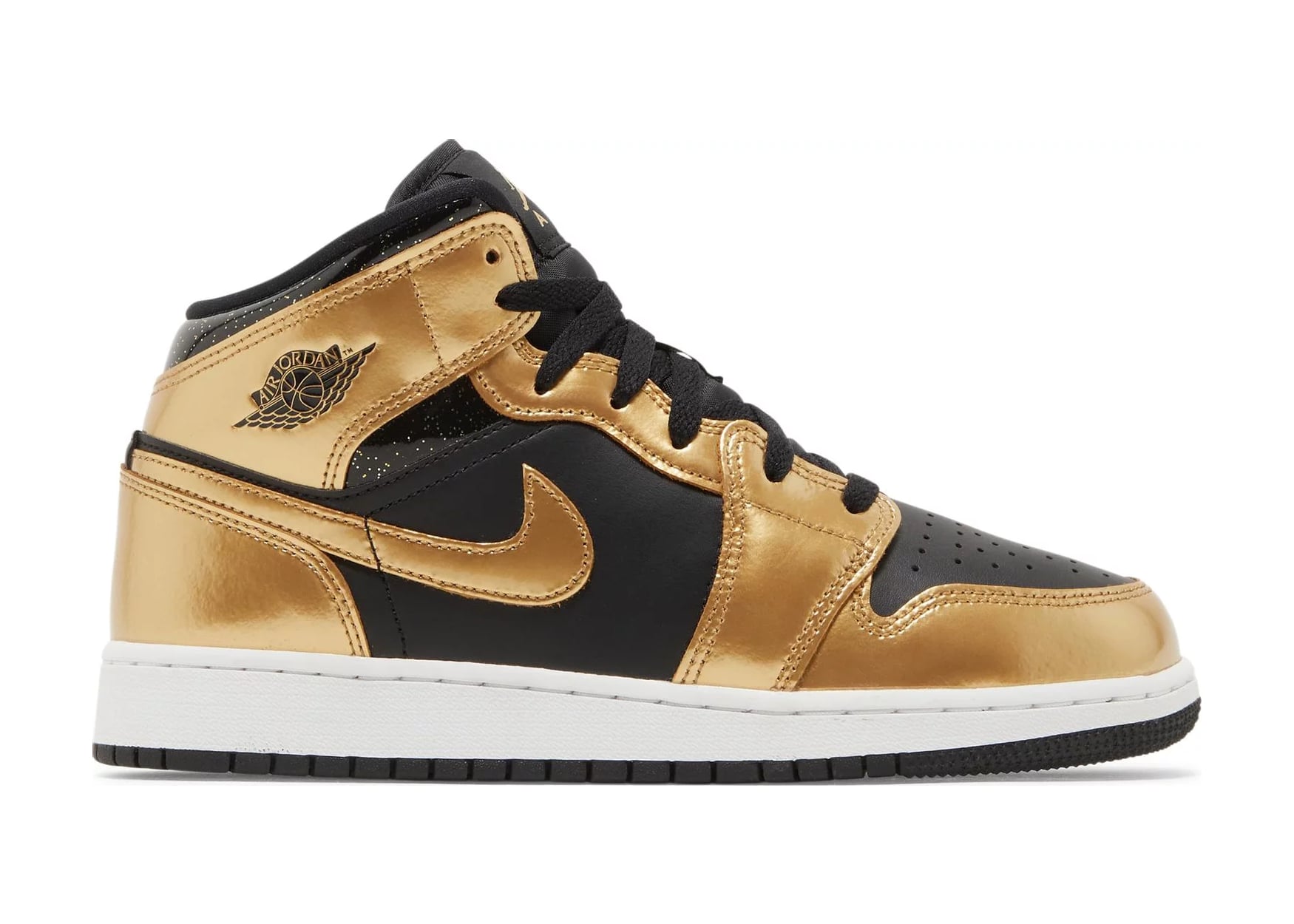 Air Jordan 1 Mid SE Metallic Gold Black (GS)