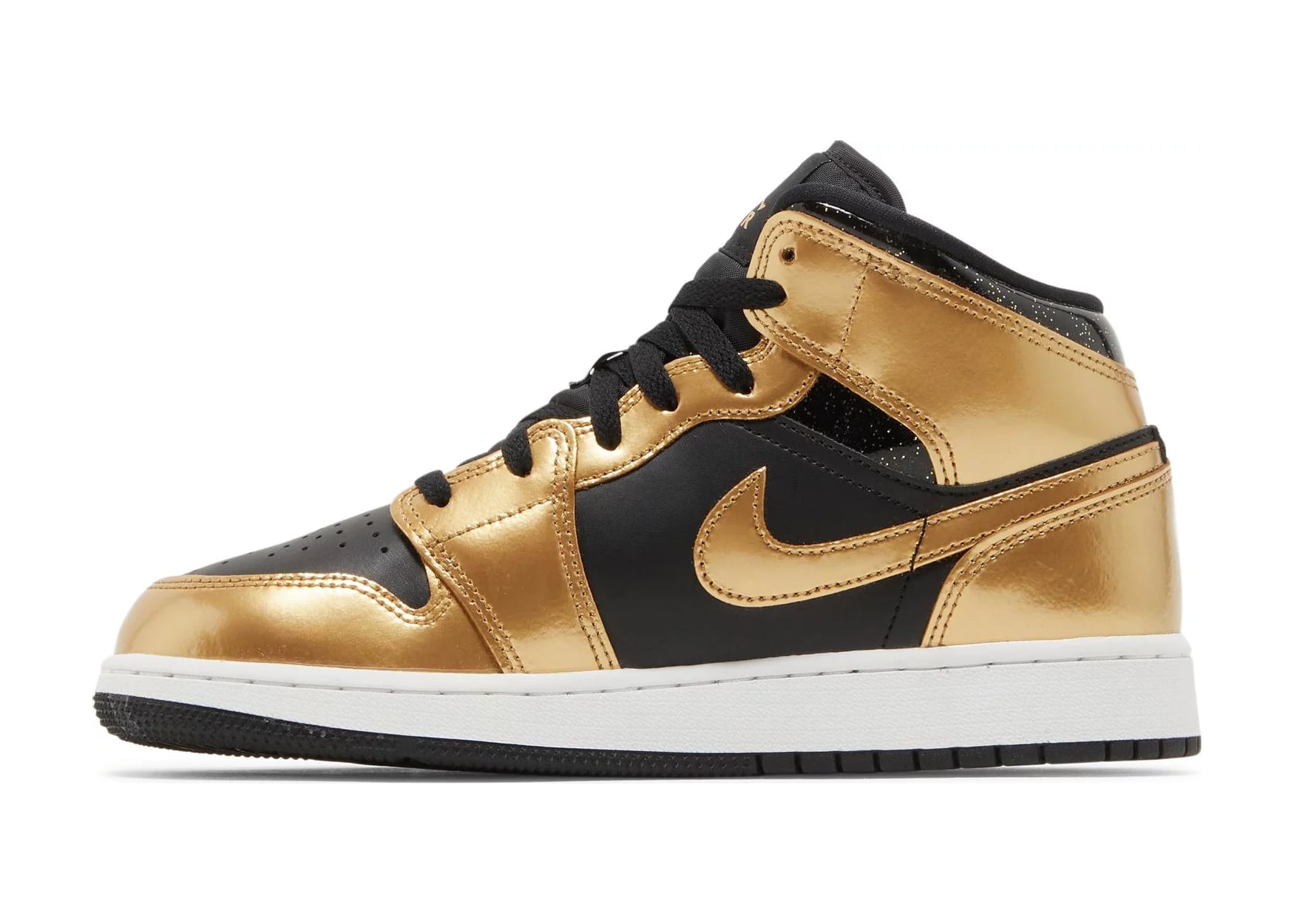 Air Jordan 1 Mid SE Metallic Gold Black (GS)