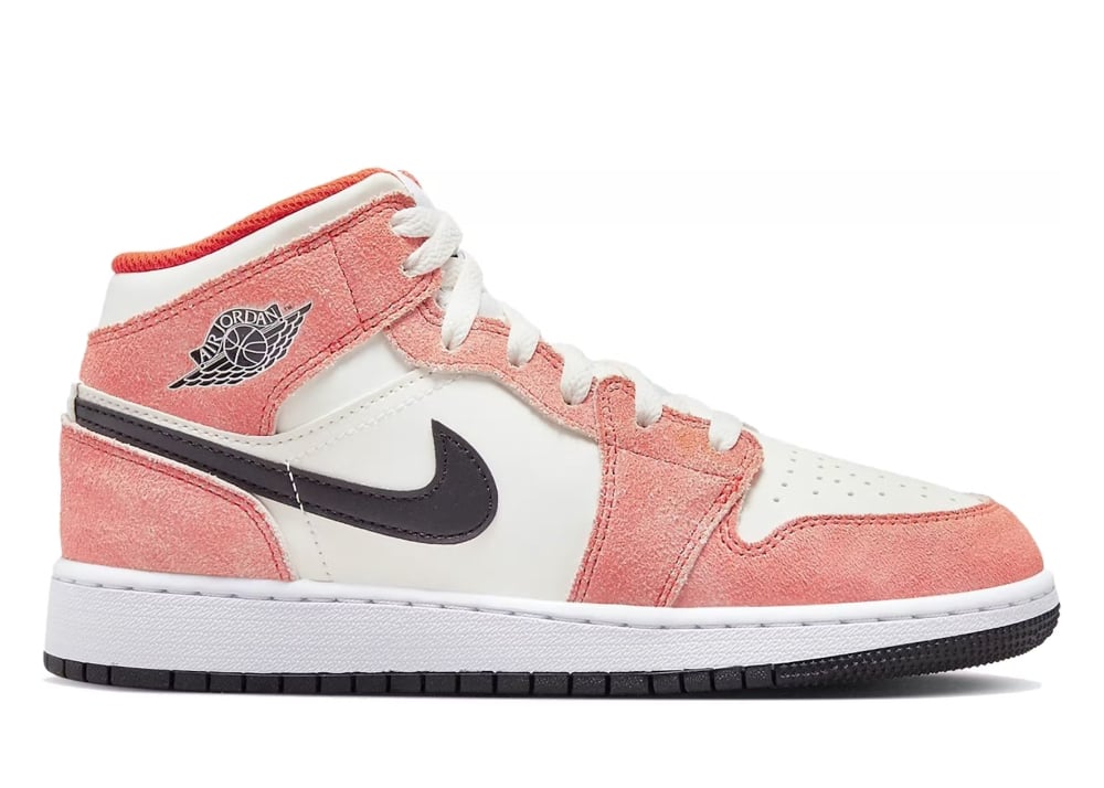 Air Jordan 1 Mid SE Orange Suede (GS)