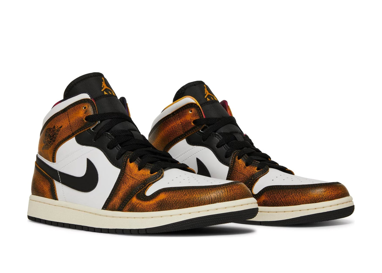 Air Jordan 1 Mid SE Orange Wear Away