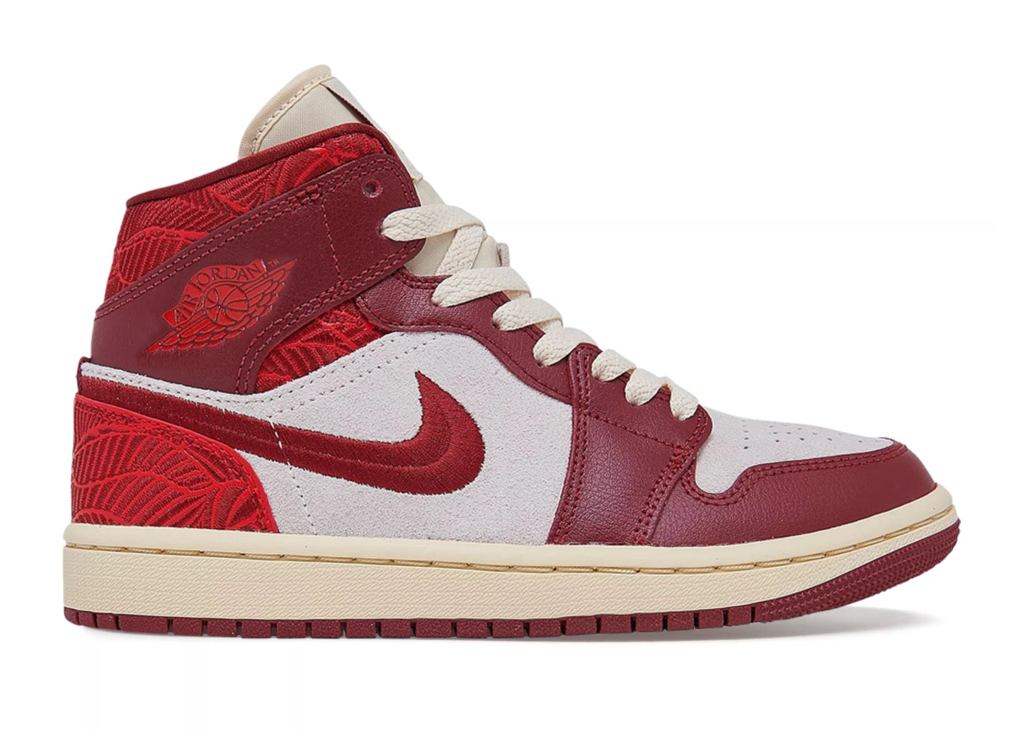 Air Jordan 1 Mid SE Tiki Leaf Team Red (W)