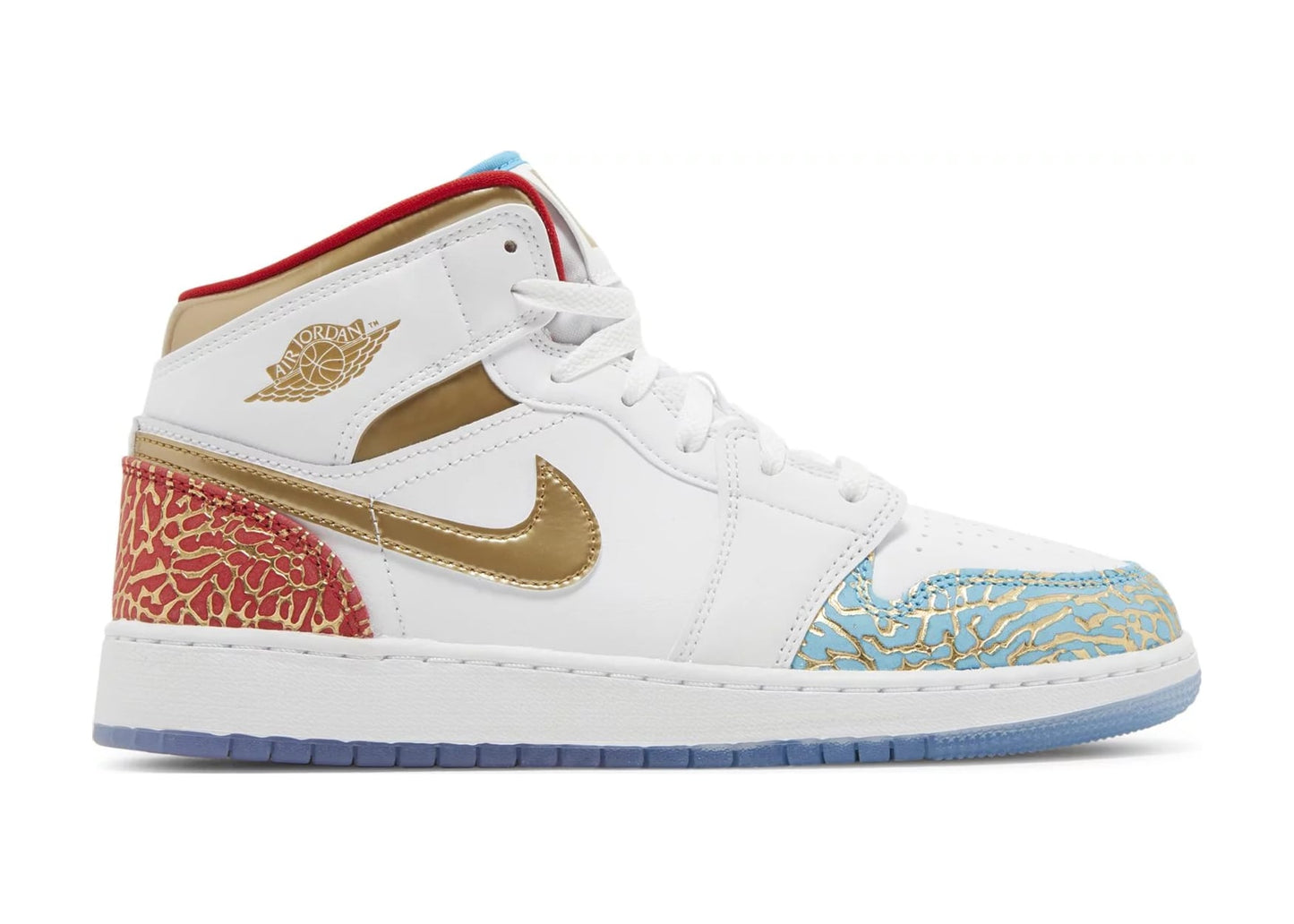 Air Jordan 1 Mid Sneaker School NC to Chicago (GS)