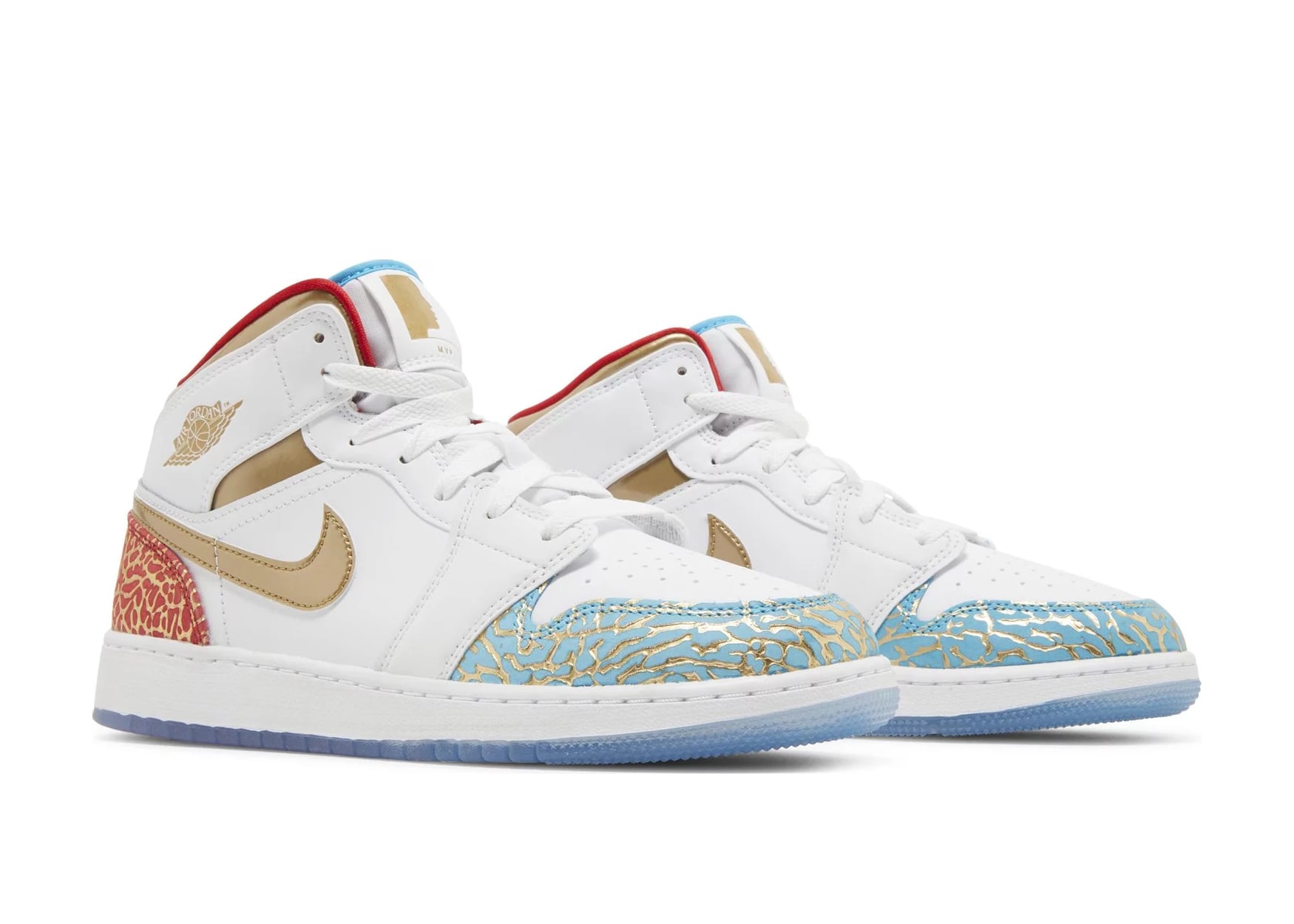 Air Jordan 1 Mid Sneaker School NC to Chicago (GS)