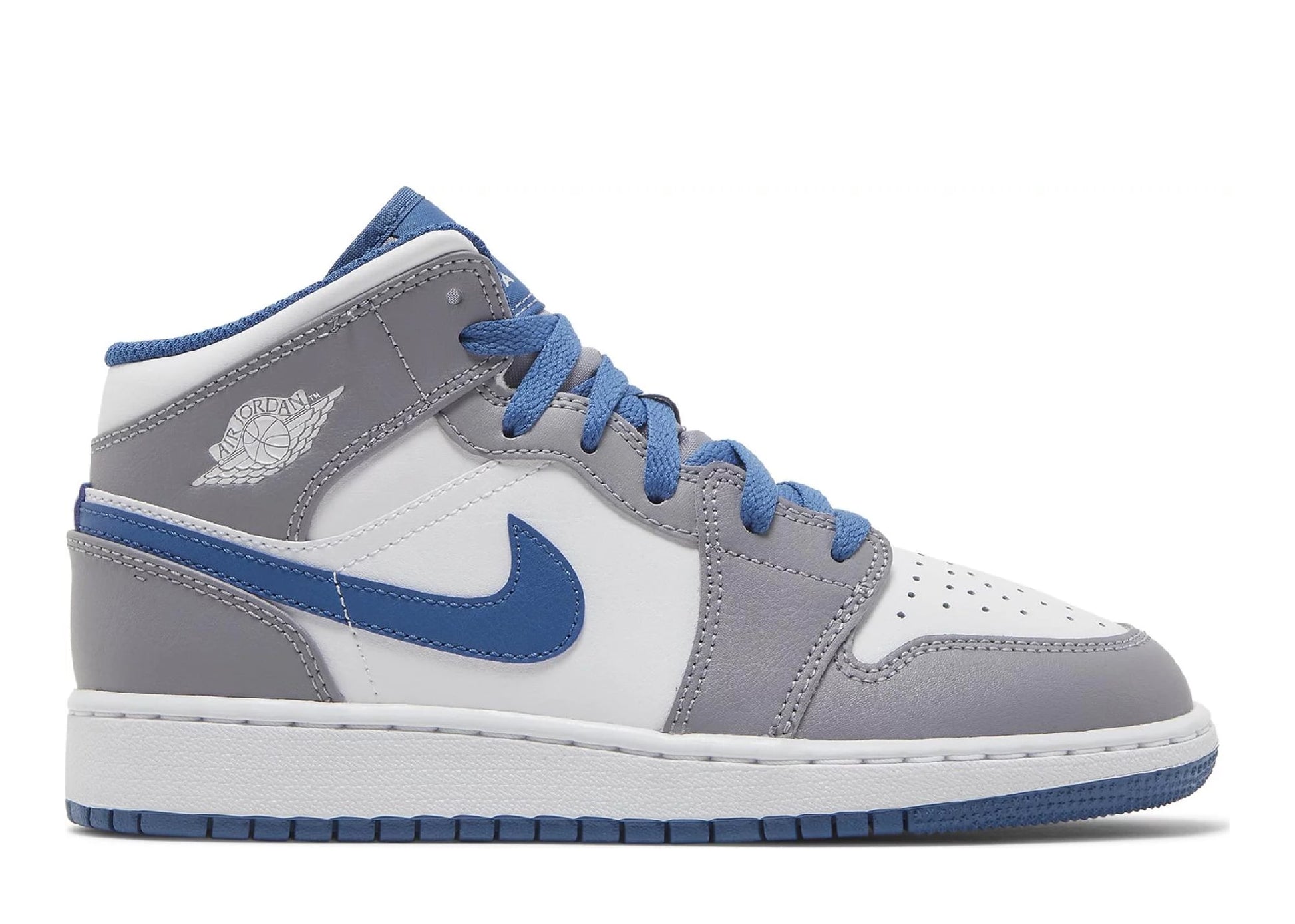 Air Jordan 1 Mid True Blue Cement (GS)
