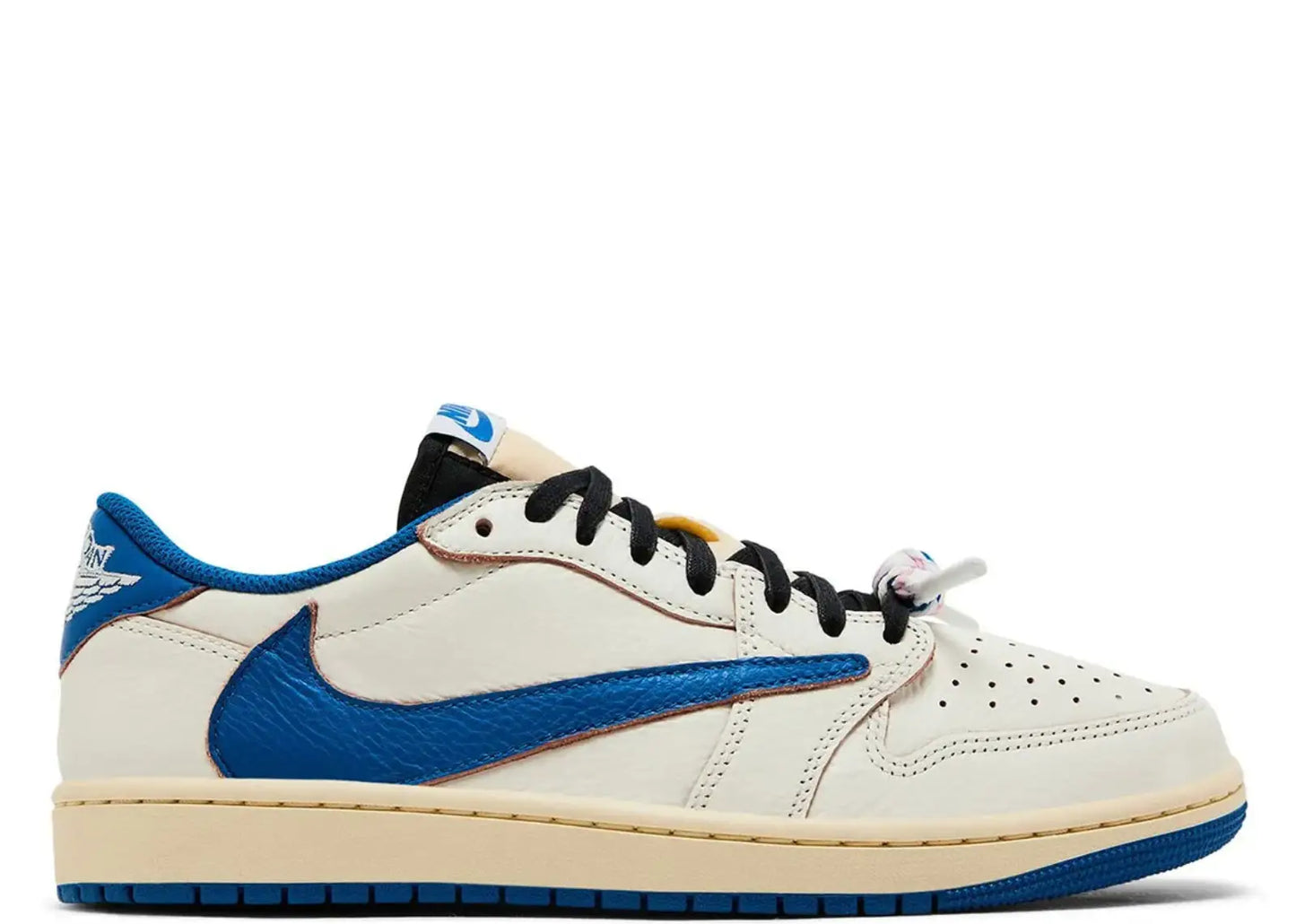 Air Jordan 1 Retro Low OG SP Fragment x Travis Scott Sail Military Blue