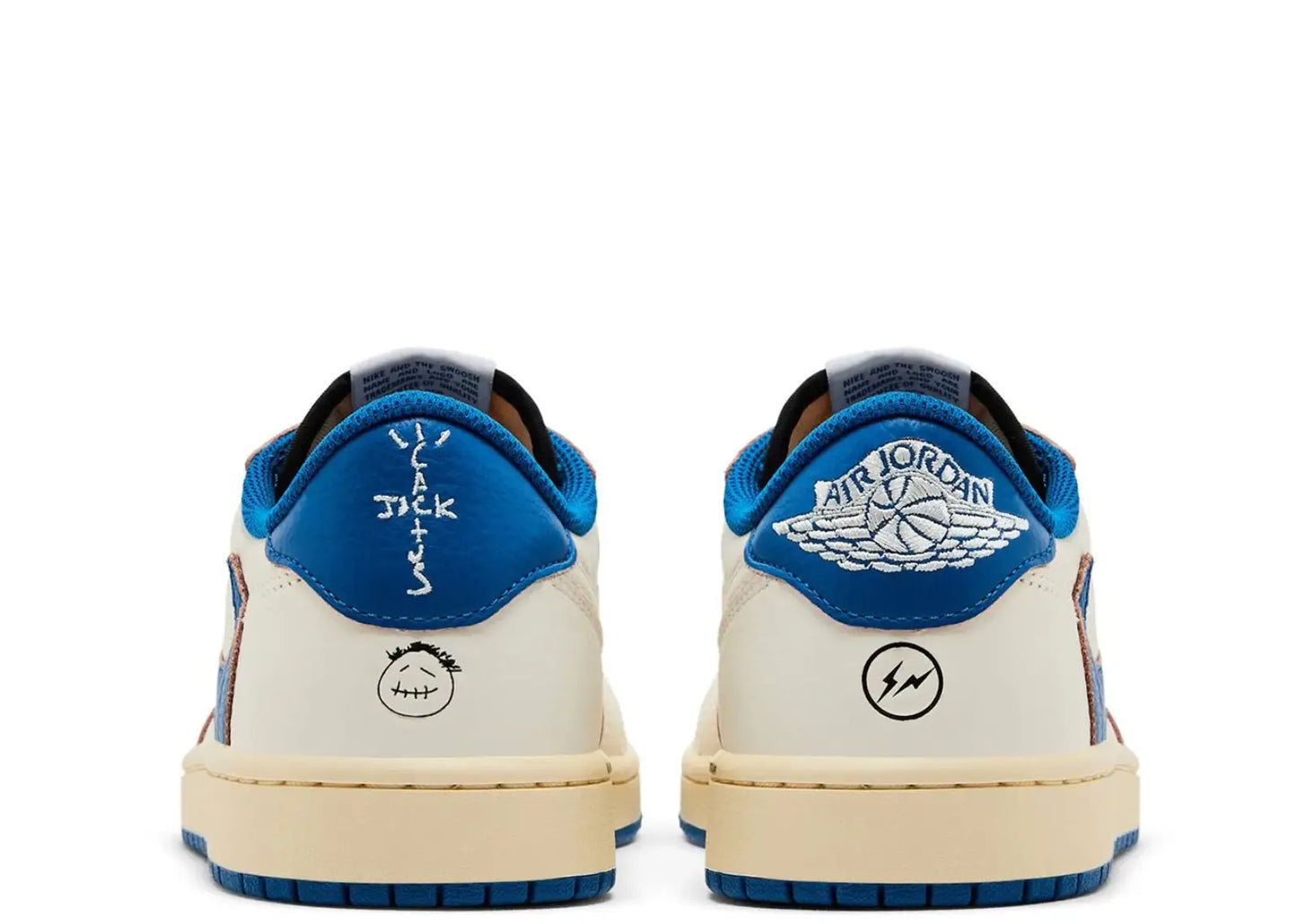 Air Jordan 1 Retro Low OG SP Fragment x Travis Scott Sail Military Blue