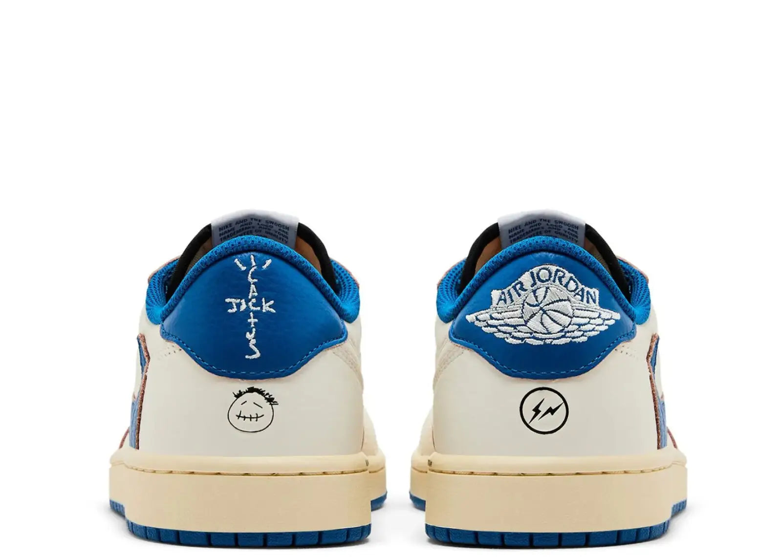 Air Jordan 1 Retro Low OG SP Fragment x Travis Scott Sail Military Blue