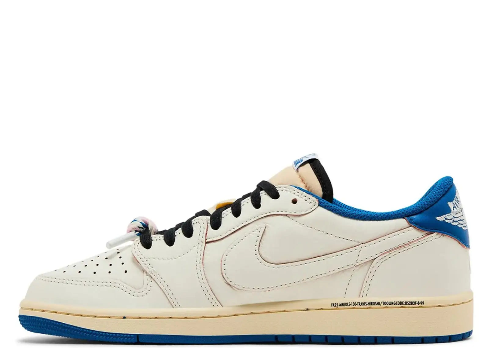 Air Jordan 1 Retro Low OG SP Fragment x Travis Scott Sail Military Blue