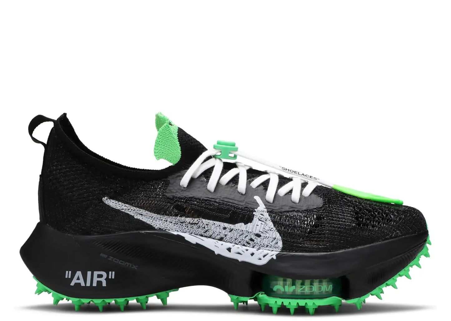 Air Zoom Tempo Next Flyknit Off-White Black Scream Green