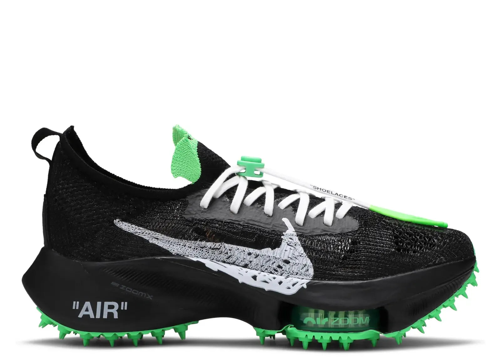 Air Zoom Tempo Next Flyknit Off-White Black Scream Green