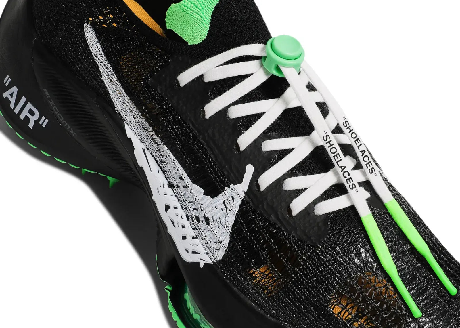 Air Zoom Tempo Next Flyknit Off-White Black Scream Green