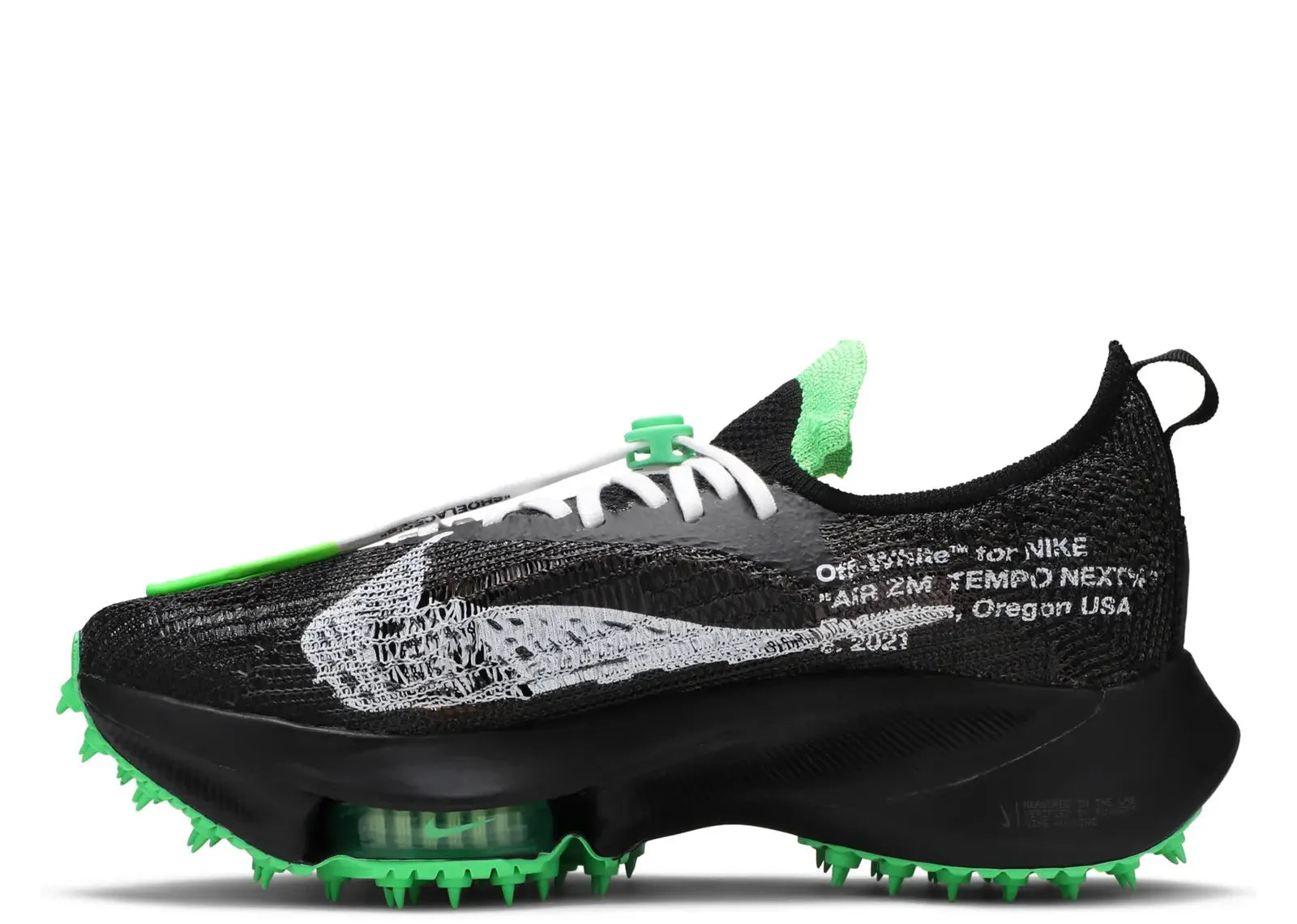 Air Zoom Tempo Next Flyknit Off-White Black Scream Green