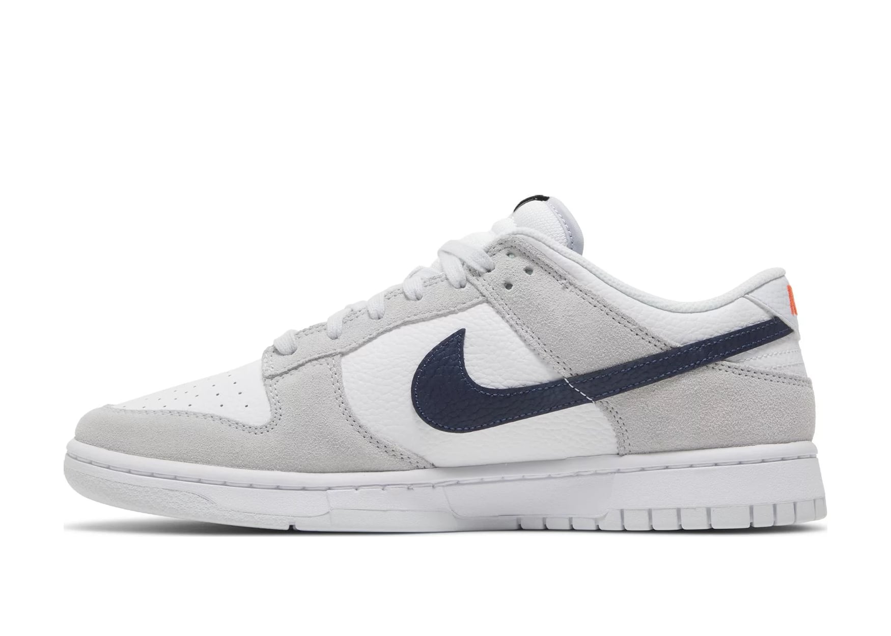 Dunk Low White Grey Navy Aqua Mini Swoosh