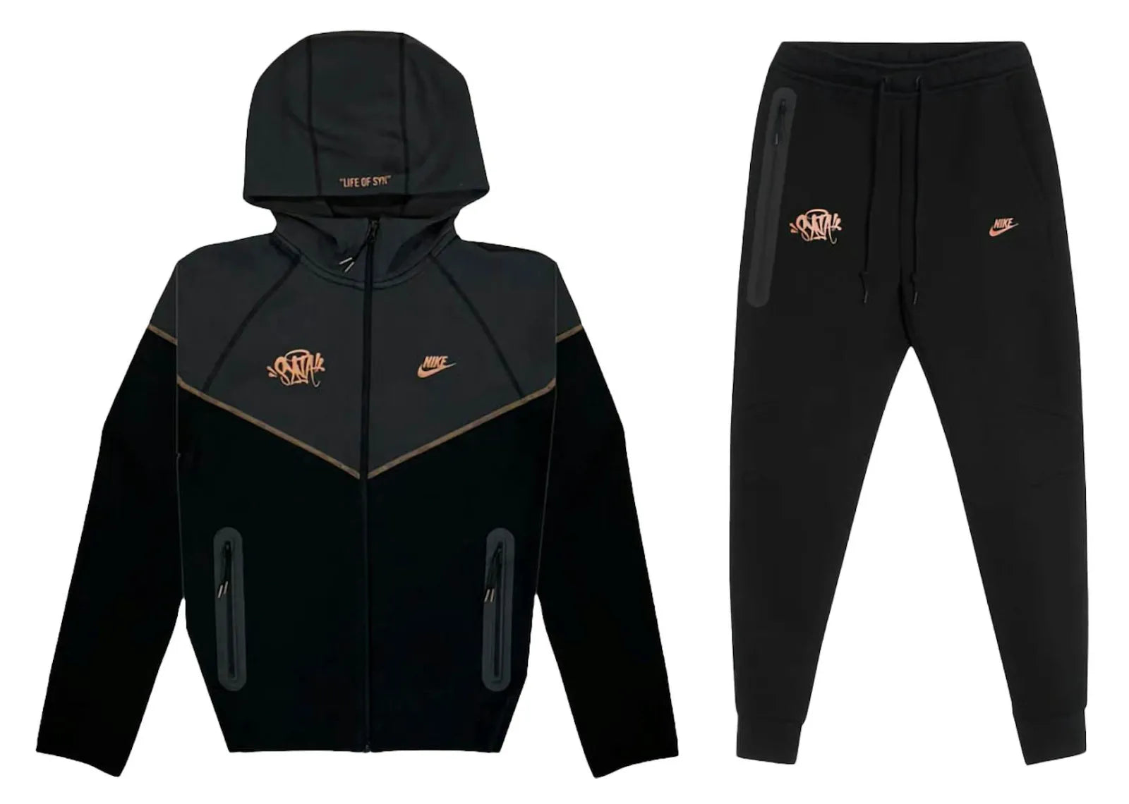 Sportswear x Central Cee Tech Fleece Hoodie & Joggers Set Black