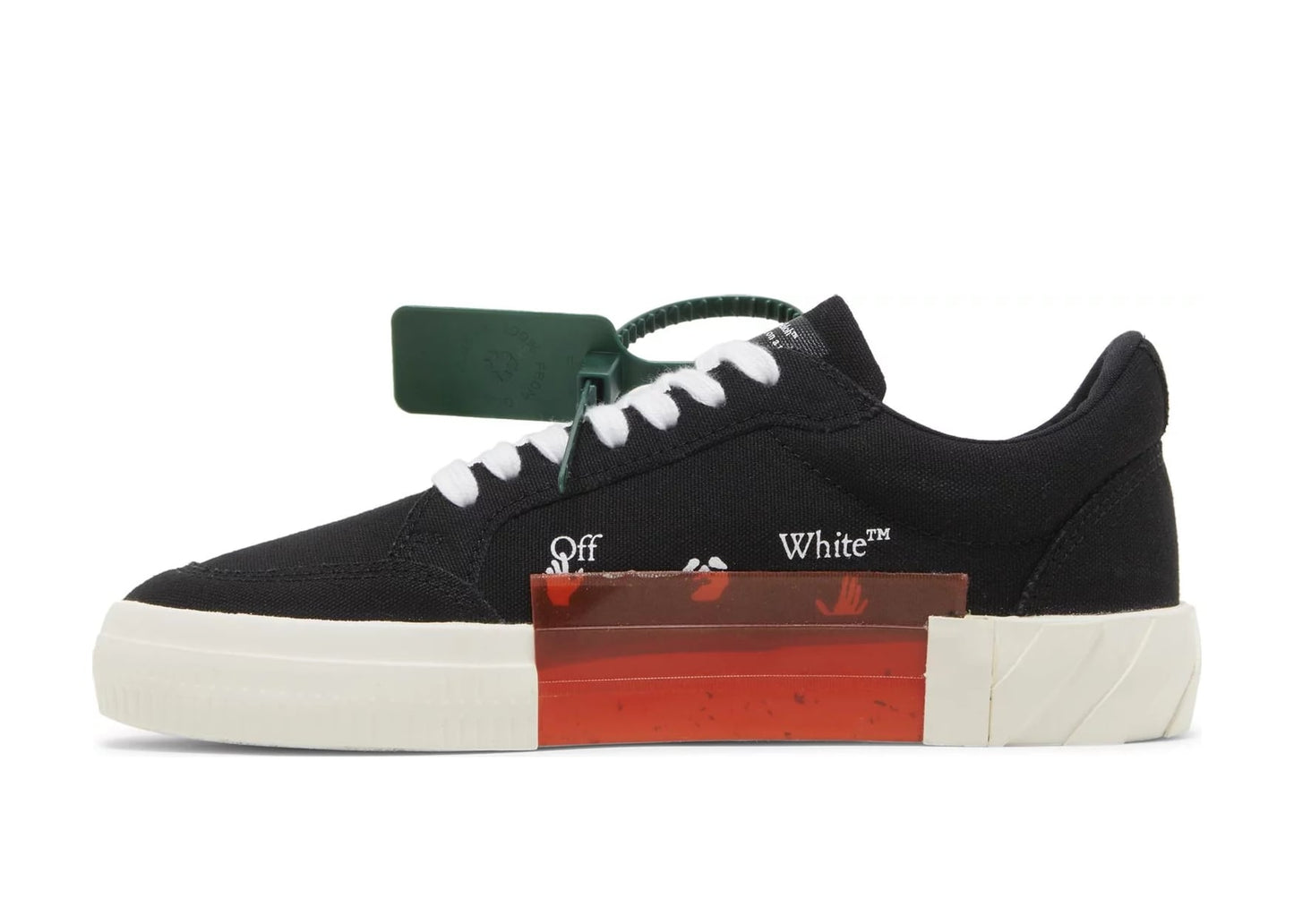 OFF-WHITE Vulcanized Low Black White (W)