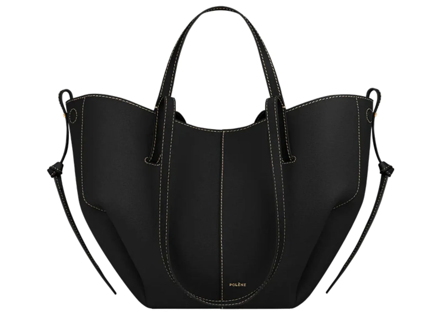 Cyme Mini Edition Textured Black with Ecru Stitching