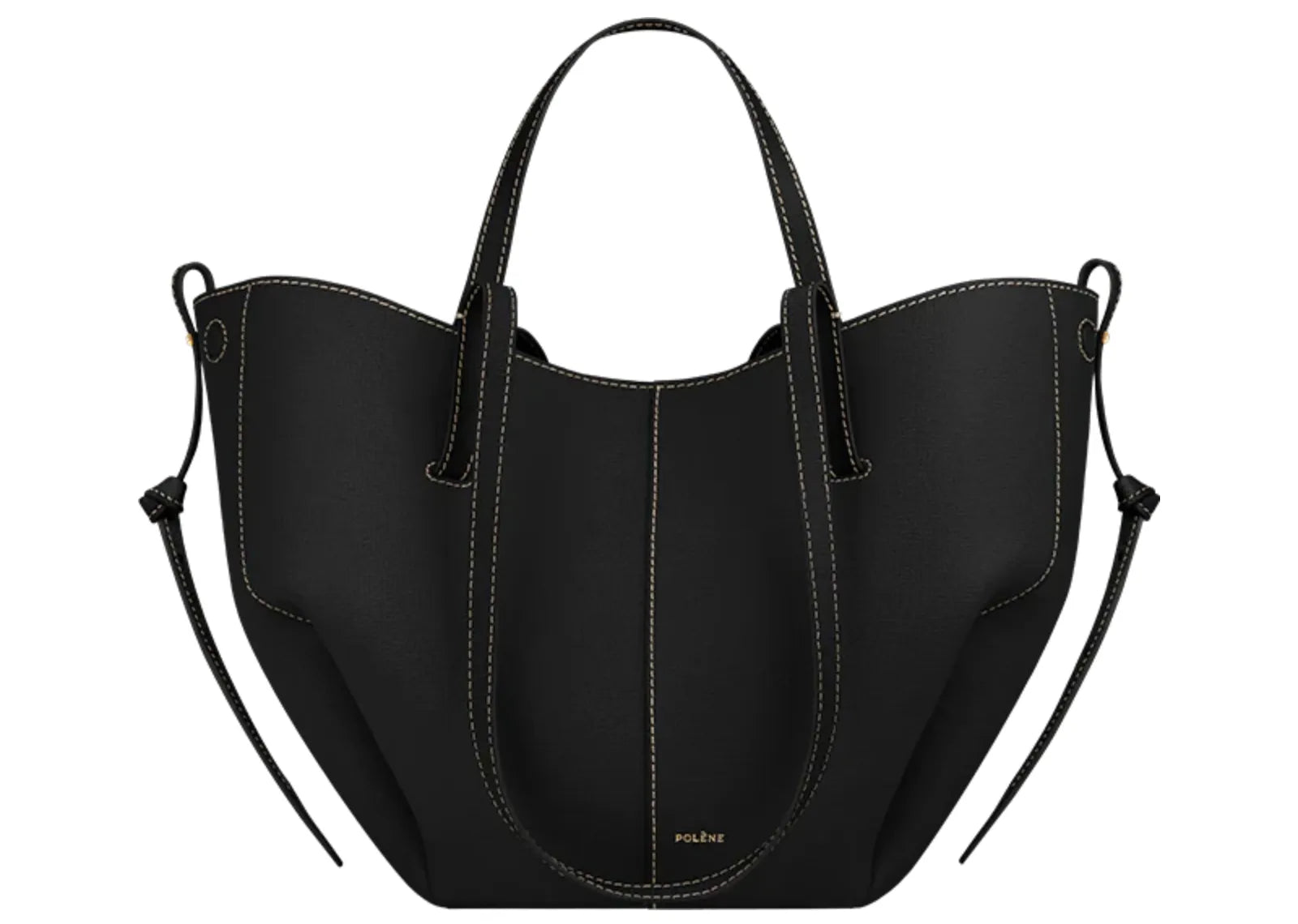 Cyme Mini Edition Textured Black with Ecru Stitching