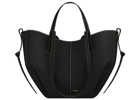 Cyme Mini Edition Textured Black with Ecru Stitching