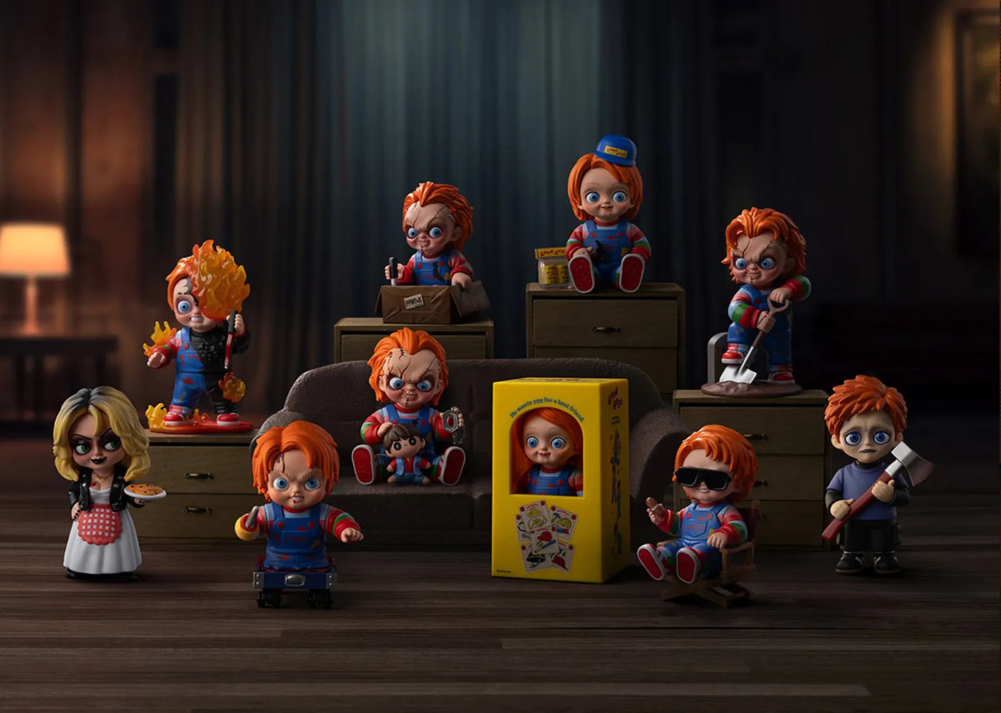 Chucky Franchise Series Figures Sealed Case (9 Blind Boxes)