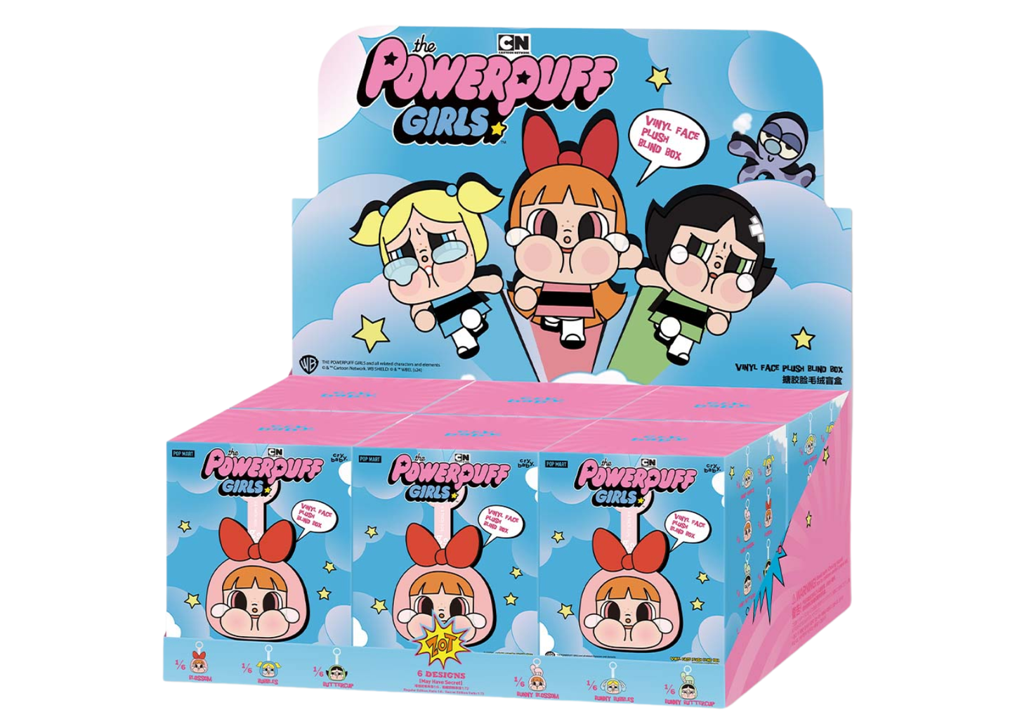 CryBaby x Powerpuff Girls Series Vinyl Face Plush Sealed Case (6 Blind Boxes)