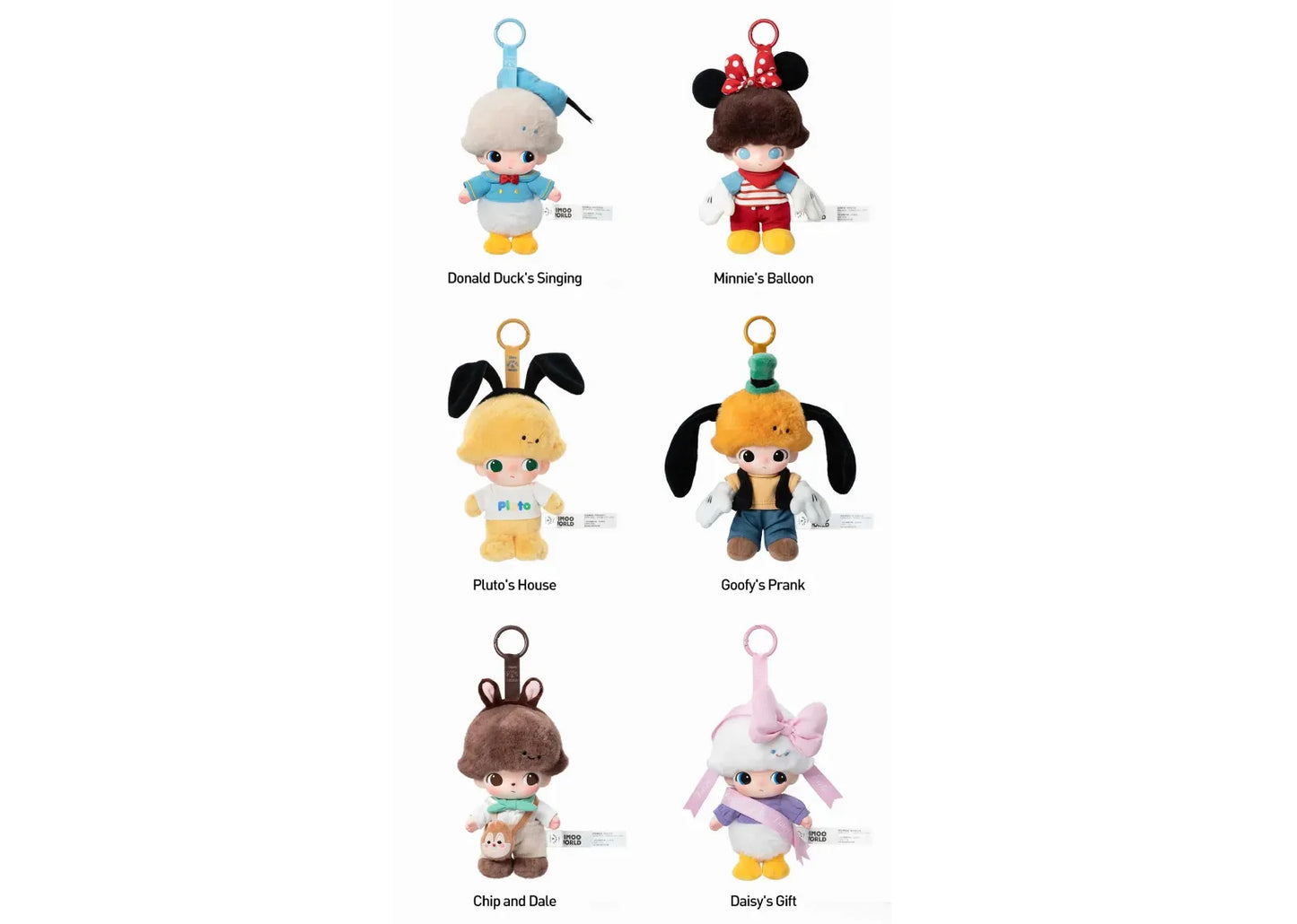 DIMOO World x Disney Series Vinyl Plush Keychain Single Blind Box
