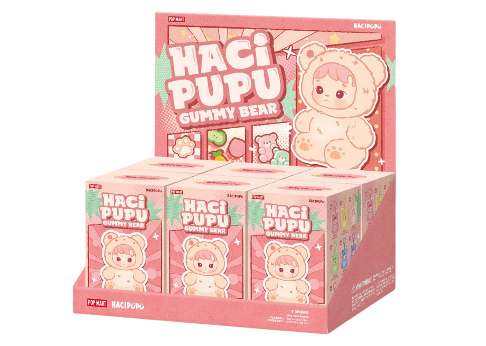 HACIPUPU Gummy Bear Series Vinyl Plush Pendant Sealed Case (6 Blind Box)