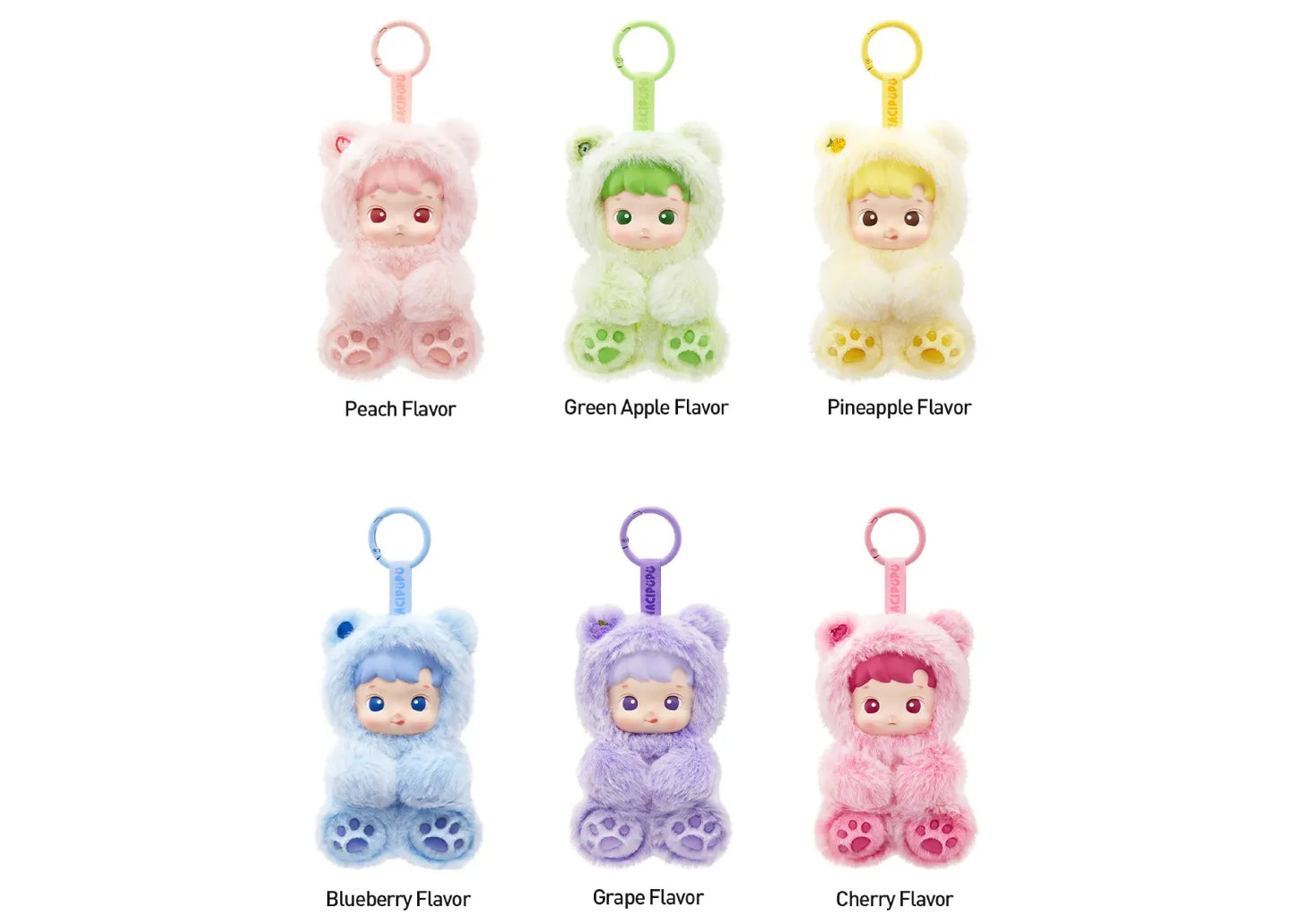 HACIPUPU Gummy Bear Series Vinyl Plush Pendant Sealed Case (6 Blind Box)