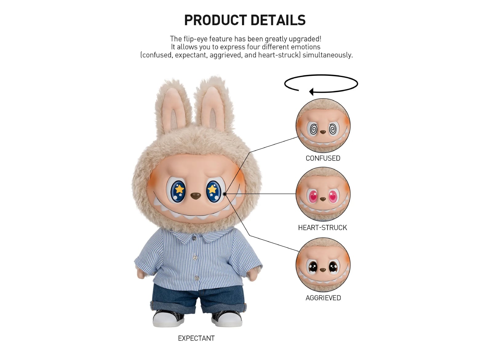Labubu The Monsters Flip With Me Vinyl Plush Doll