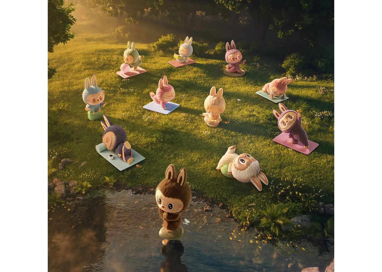 Labubu The Monsters Lazy Yoga Series Figures Single Blind Box