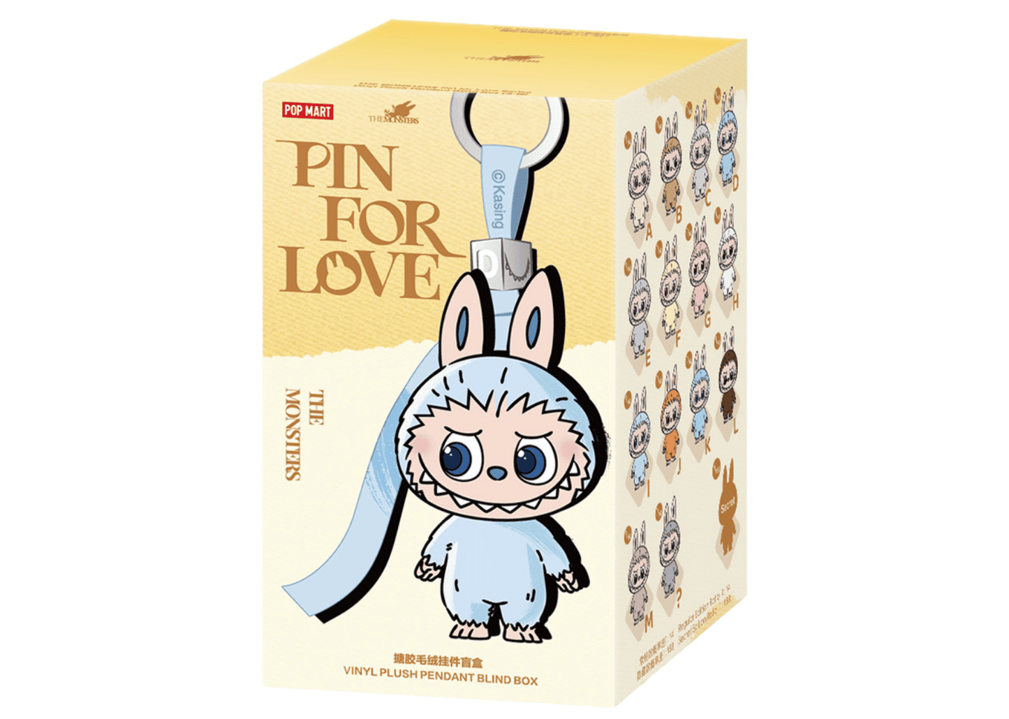 Labubu The Monsters Pin for Love Series Vinyl Plush Pendant (A-M) Single Blind Box
