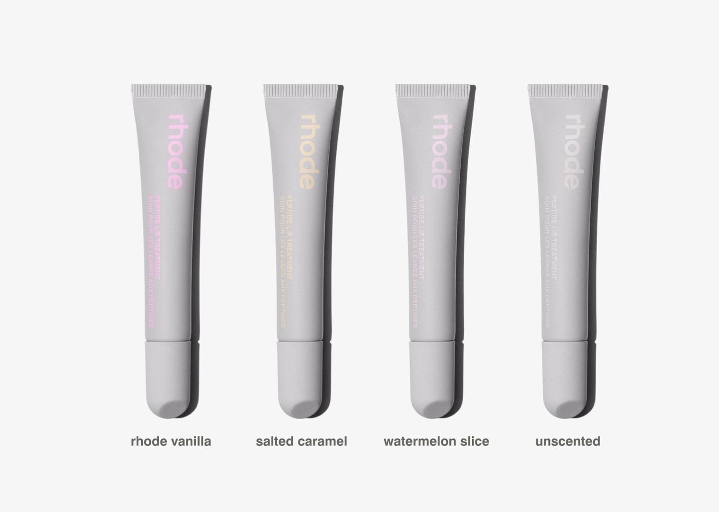 Peptide Lip Treatments All Four Scents Together