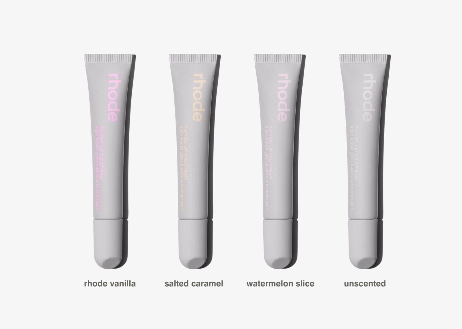 Peptide Lip Treatments All Four Scents Together