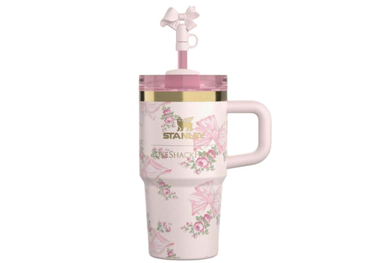 x LoveShackFancy Flowstate Quencher 20oz Tumbler Pink Mink