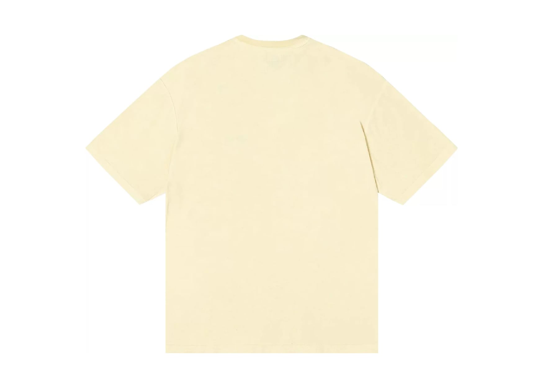 Pigment Dyed Inside Out Crew T-Shirt Pale Yellow