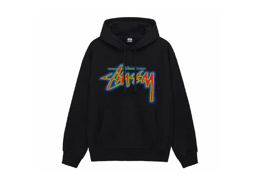 Stussy Thermal Stock Hoodie Black