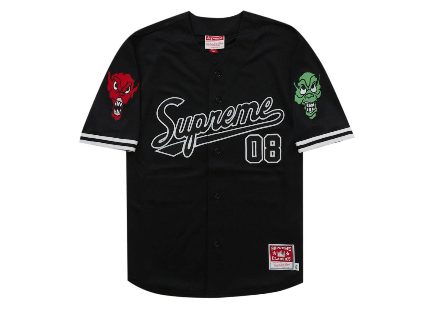 Mitchell & Ness Downtown Hell Baseball Jersey Black
