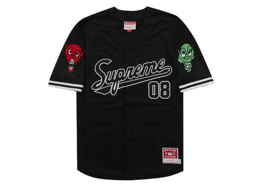 Mitchell & Ness Downtown Hell Baseball Jersey Black