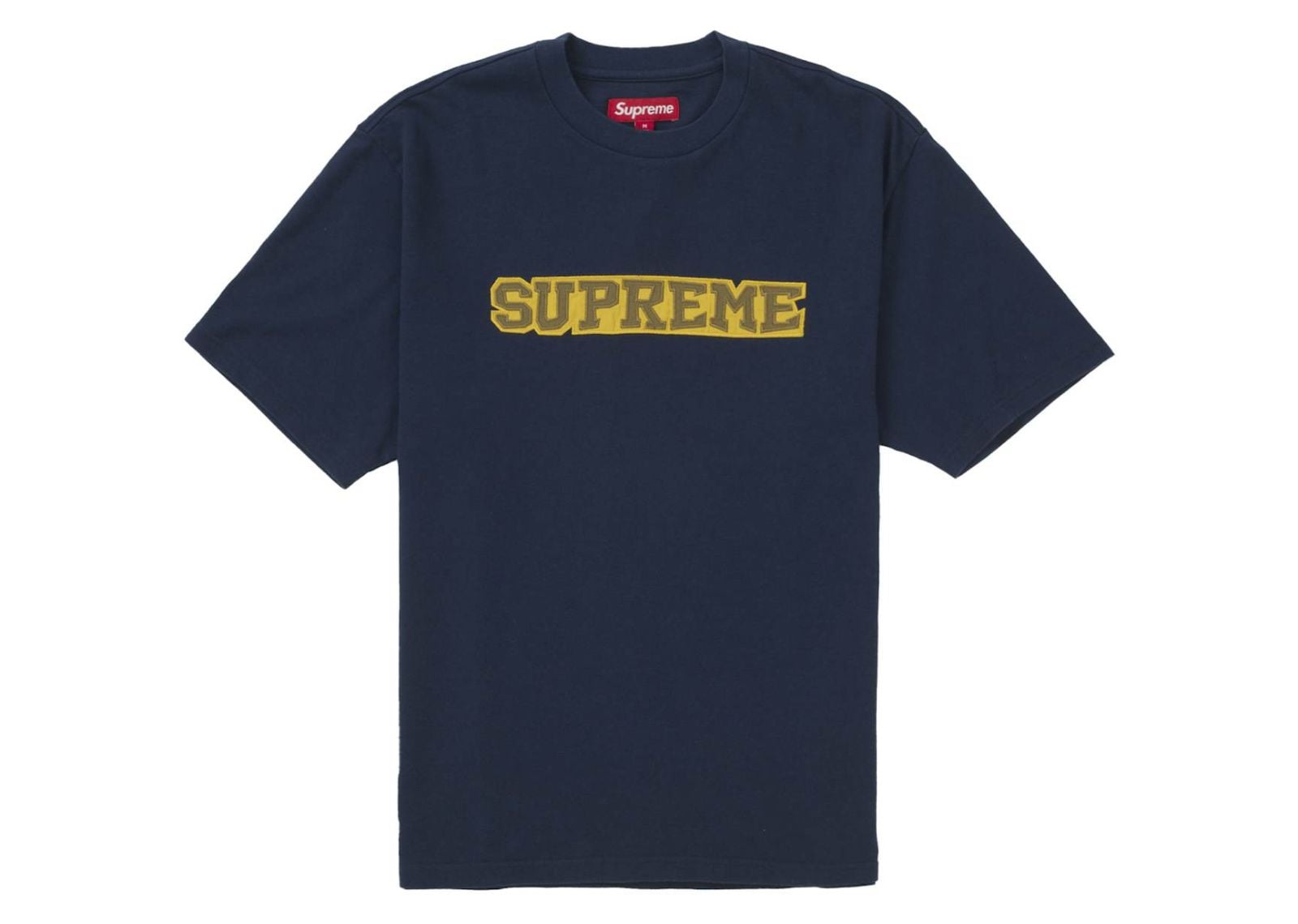 Satin Appliqué S/S Top Navy