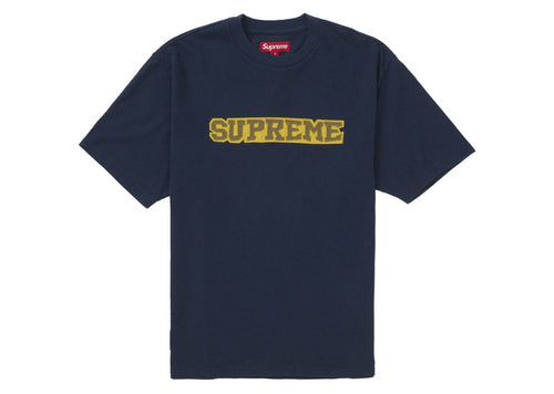 Satin Appliqué S/S Top Navy
