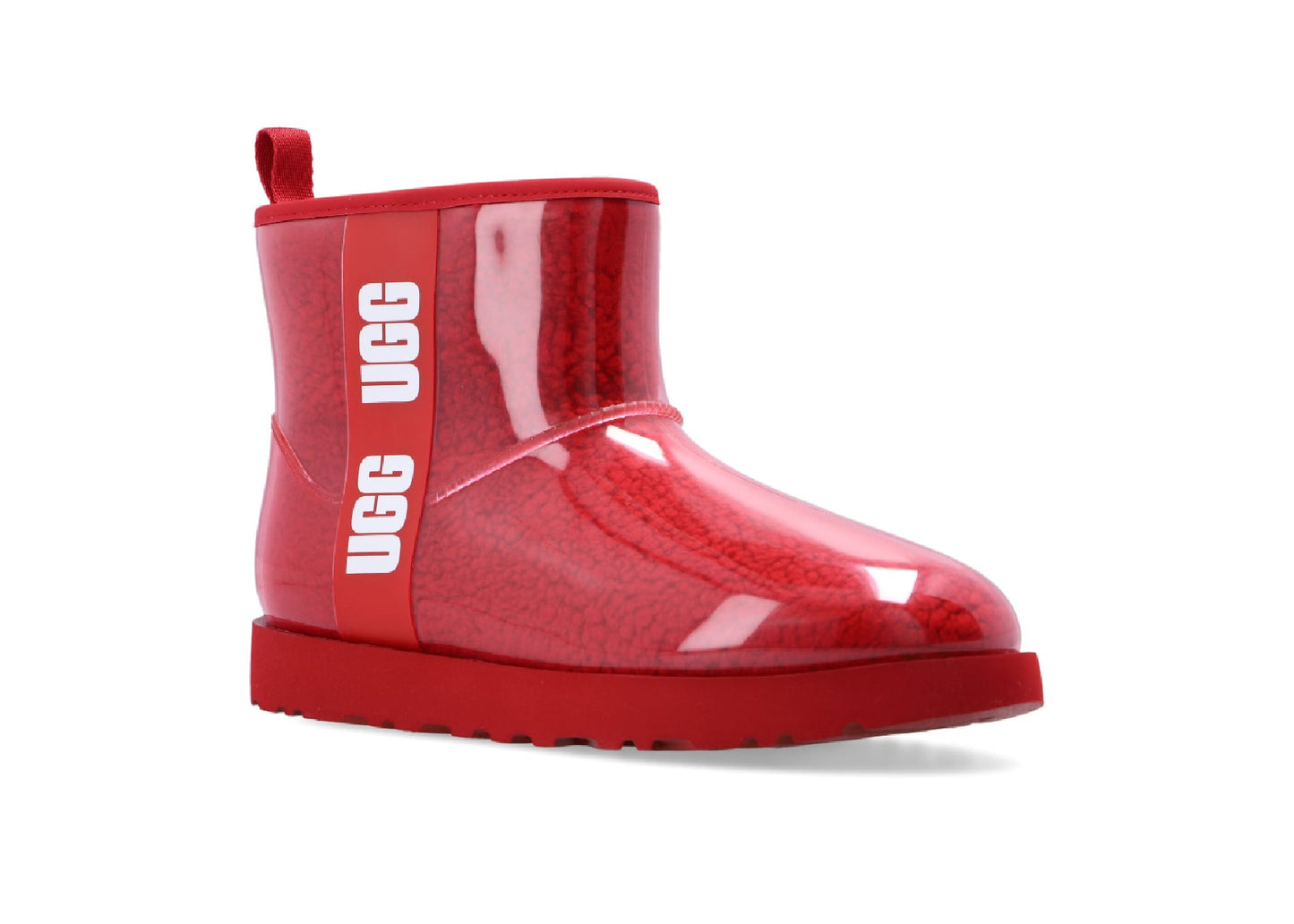 Classic Clear Mini Boot Samba Red (W)