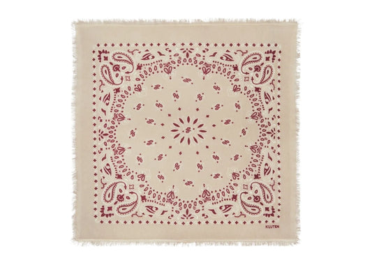 Small Cashmere Bandana Hachi Bico Oats White